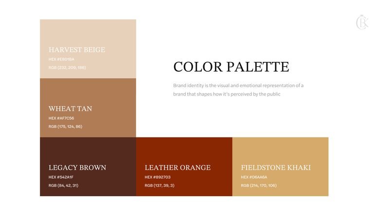 Black Cattle King brand guidelines — Color palette