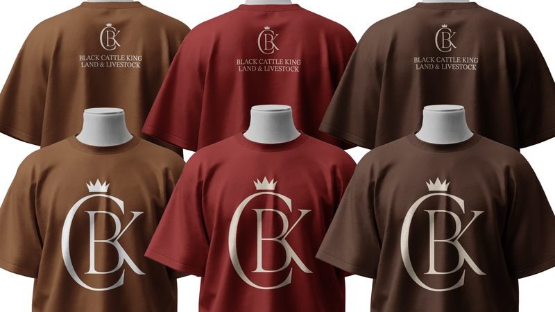 Black Cattle King brand guidelines — Apparel application