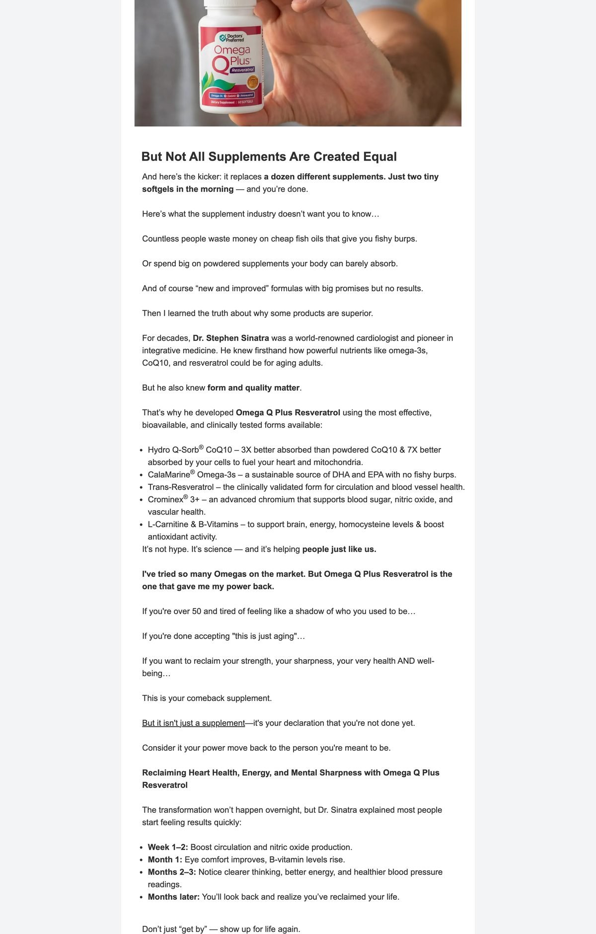 Doctors Preferred presale page, sheet 2 of 4